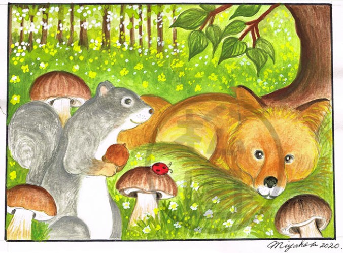 FoxAndSquirrelInTheForestLowResWM