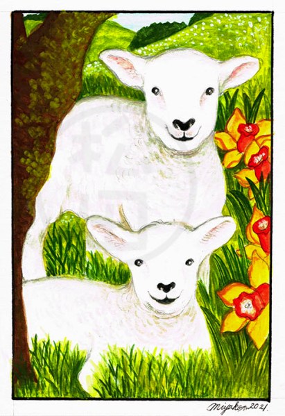 LambsWithDafodilsLowResWM