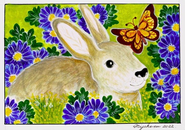 HareWithBlueAnemonesLowResWM